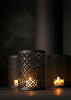 Kerzenhalter Taj 8,9 cm Ø x13 cm Brushed Metal