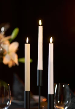 LED Antique Candle, 2xAAA batterien 245 x Ø 22 mm Weiß