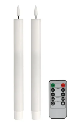 LED Antique Candle, 2xAAA batterien 245 x Ø 22 mm Weiß