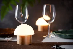 LED -Kerzenhalter Brother Bambus 105 x Ø 110 mm Weiß