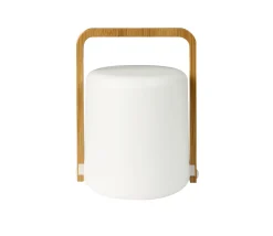 LED -Kerzenhalter Sibling Bambus 148 x Ø 108 mm Weiß