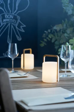 LED -Kerzenhalter Sibling Bambus 148 x Ø 108 mm Weiß