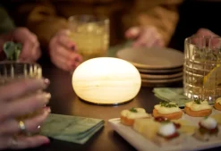 LED Lamp Cordless Alaea 6 x Ø 11,5 cm 14 Std. Messing