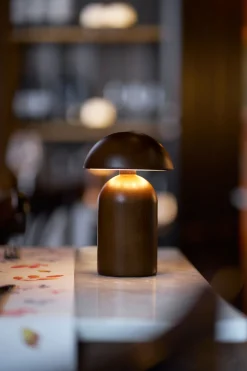 LED Lamp Cordless Amanita 18 x Ø 12 cm 19 Std. Braun