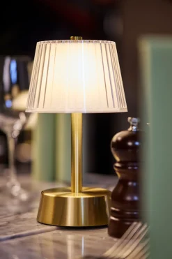 LED Lamp Cordless Jay 22 x Ø 12 cm 18 Std. Gold