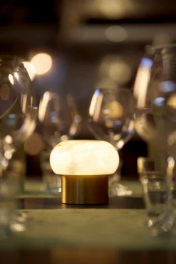 LED Lamp Cordless Namak 10,5 x Ø 11,5 cm 14 Std. Messing