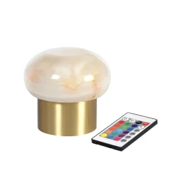 LED Lamp Cordless Namak 10,5 x Ø 11,5 cm 14 Std. Messing