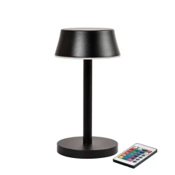 LED Lamp Cordless Nour Midi 20 x Ø 10 cm 14 Std. Schwarz