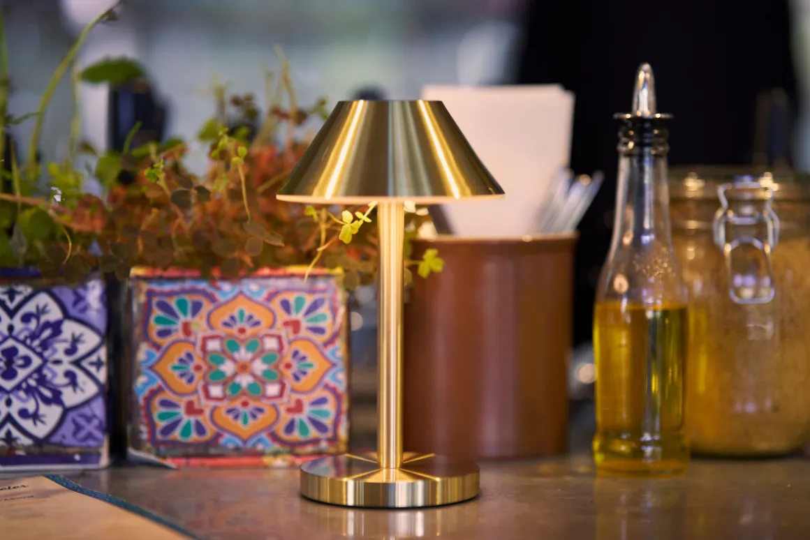 LED Lamp Cordless Zelda Midi 21,5 x Ø 12 cm 14 Std. Gold