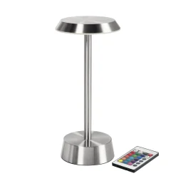 LED Lampe kabellos Nour 26,3 x Ø 11,9 cm 14 Std. Silber