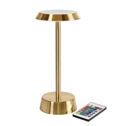 LED Lampe kabellos Nour 26,3 x Ø 11,9 cm 14 Std. Messing