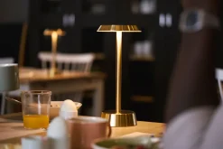 LED Lampe kabellos Nour 26,3 x Ø 11,9 cm 14 Std. Messing