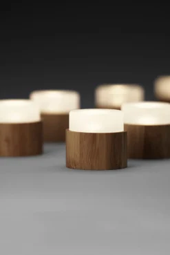LED Mini Lamp, Bambushalter 33 x Ø 57 mm Nature