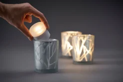 LED Mini Lamp, wiederaufladbar, 8er Set 48 x Ø 50 mm 13 Std. Weiß