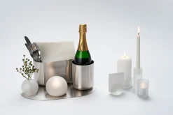 LED-Kerzenhalter Globe 8,4 x Ø 10 cm Weiß