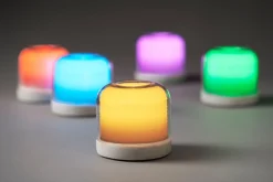 LED-Kerzenhalter Stella 82 x Ø 73 mm Weiß