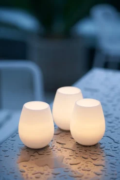 LED-Kerzenhalter Tropical 103 x Ø 85 mm Weiß