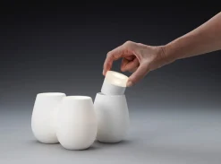 LED-Kerzenhalter Tropical 103 x Ø 85 mm Weiß