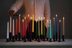 Leuchterkerzen, getaucht 245 x Ø 22 mm 7,5 Std. Schwarz