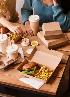 Menübox Dinner 1300 ml Braun ungeteilt