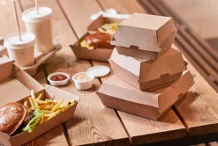 Menübox groß 1100 ml Braun ungeteilt