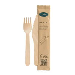 Messer, Gabel 16/16,5 cm Natürlich