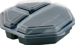 Octaview® 230 x 230 x 60 mm Schwarz 3-Teilung