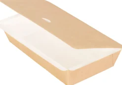 Pappbox rechteckig, M 900 ml Braun ungeteilt