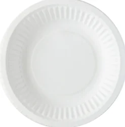 Pappteller Ø 18 cm Weiß ungeteilt