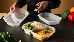 PP Schale Take-Away 250 x 159 x 45 mm Transparent 2-Teilung