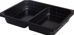 PP-Schale 1/2 GN 325 x 265 x 50 mm Schwarz 2-Teilung