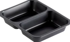 PP-Schale Caterline 227 x 178 x 40 mm Schwarz 2-Teilung