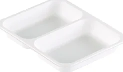 PP-Schale Caterline 227 x 178 x 32 mm Weiß 2-Teilung
