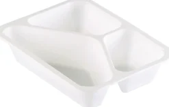 PP-Schale Caterline 227 x 178 x 50 mm Weiß 3-Teilung