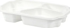 PP-Schale Take-away 250 x 159 x 48 mm Weiß 3-Teilung