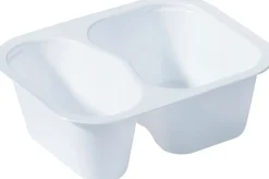 PP-Schälchen 138 x 114 x 53 mm Weiß 2-Teilung