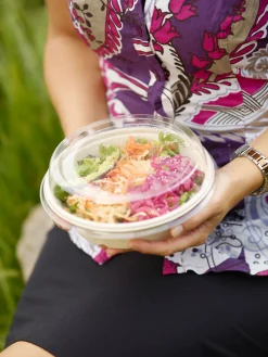 Salatschale Bagasse 1200 ml Braun ungeteilt