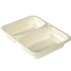 Schale Faser 227 x 178 x 45 mm Natürlich 2-Teilung