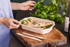 Schale Take-away 250 x 159 x 43 mm Braun ungeteilt