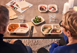 Schale Take-away 250 x 159 x 48 mm Braun 3-Teilung