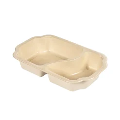 Schale Take-away 250 x 159 x 45 mm Braun 2-Teilung