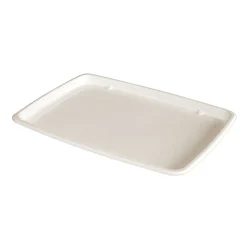 Servierplatte, Bagasse 285 x 203 x 15 mm Weiß