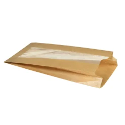 Snack-Tüte Medium 150 x 50 x 270 mm Braun