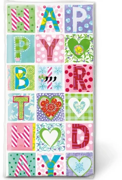 Taschentücher 21,5 x 22 cm B-day