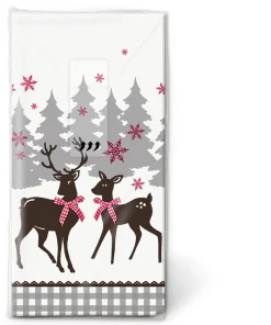 Taschentücher 21,5 x 22 cm Lovely Deer