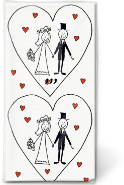 Taschentücher 21,5 x 22 cm Marriage