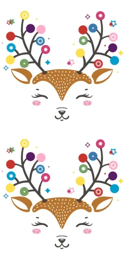 Taschentücker 21,5 x 22 cm Colourful Deer