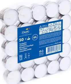 Teelichte, 6 Std. Ø 39 mm 6 Std. Weiß