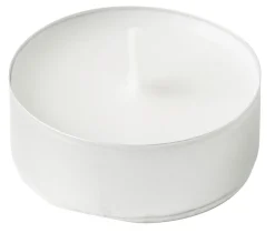 Teelichte, 4 Std. Ø 39 mm 4 Std. Weiß