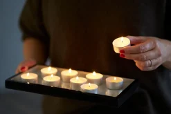 Teelichte, 6 Std. Stearin Ø 39 mm 6 Std. Weiß